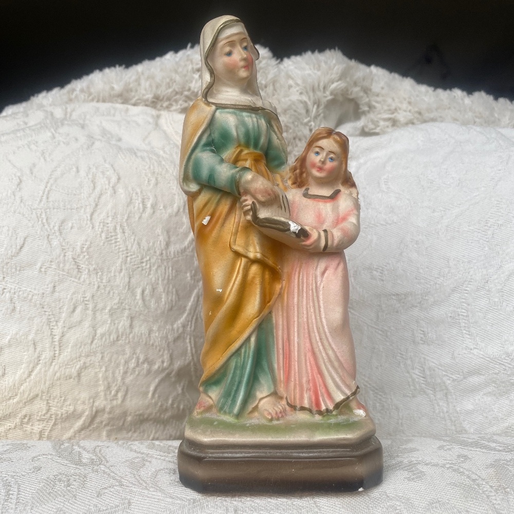 Columbia Statuary I Saint Anne & Young Mary Statuette